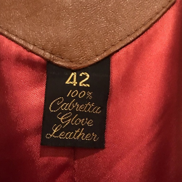 Cabretta Glove Leather Jacket - Honey Color Sz 42 - Picture 7 of 15